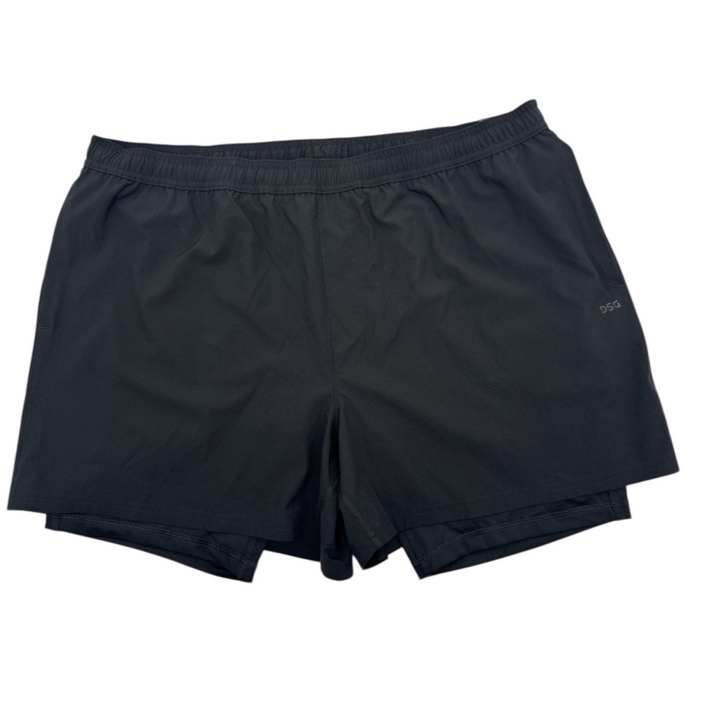 DSG Men's Agility 2-in-1 Shorts Athletic Fit 5" Inseam Training 2XL NWT Black